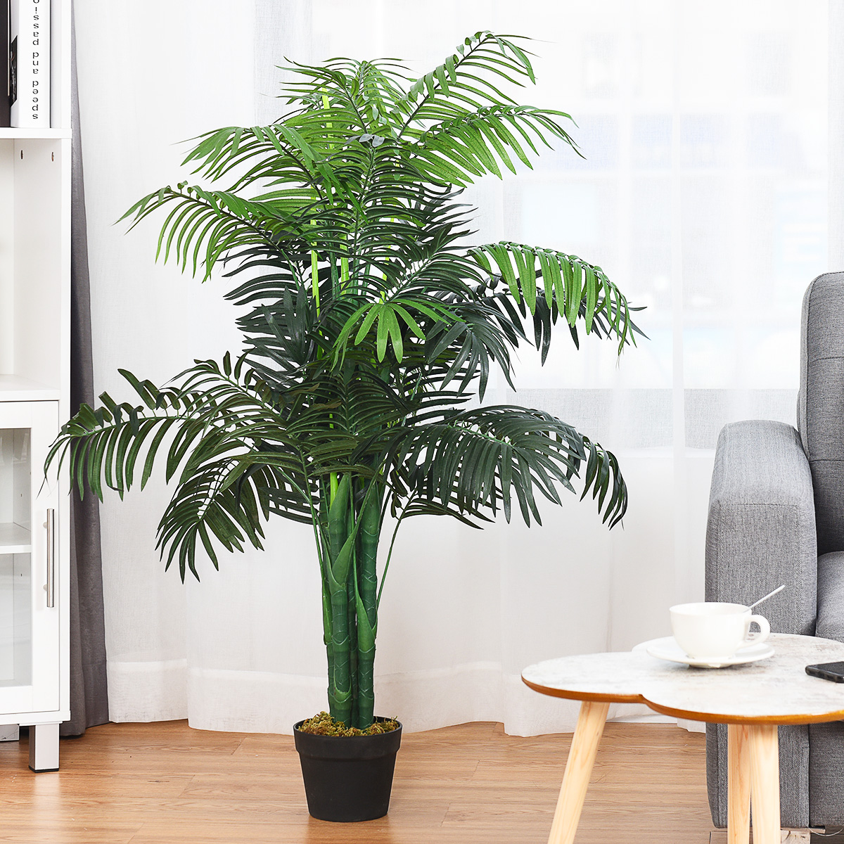 Kunstpflanze Verwendbare Künstliche Palme Kunstbaum 110 cm/150 cm-110 cm von Costway