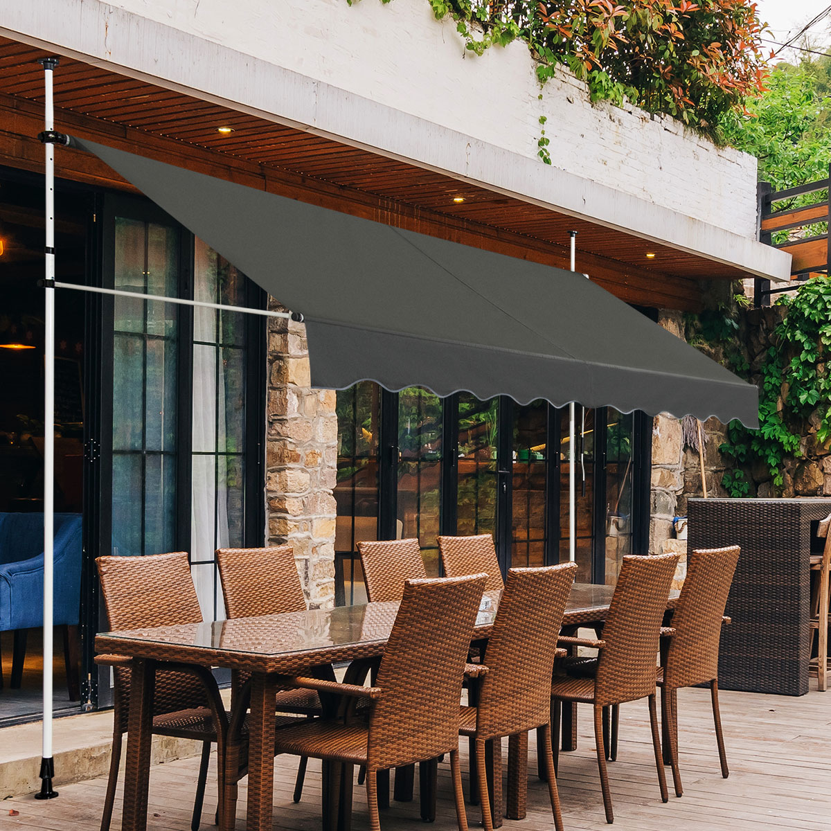 Markise Klemmmarkise Sonnenschutz UV-beständig höhenverstellbar wasserabweisend 300 x 120 cm Grau Markise Klemmmarkise Sonnenschutz UV-beständig höhenverstellbar wasserabweisend 300 x 120 cm Grau von Costway