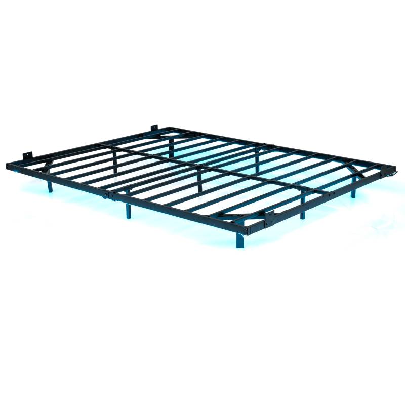 Queen Size Schwebebettgestell mit LED-Leuchten modernes Bettgestell aus Metall 160 x 200 cm Queen Size Schwebebettgestell mit LED-Leuchten modernes Bettgestell aus Metall 160 x 200 cm von Costway