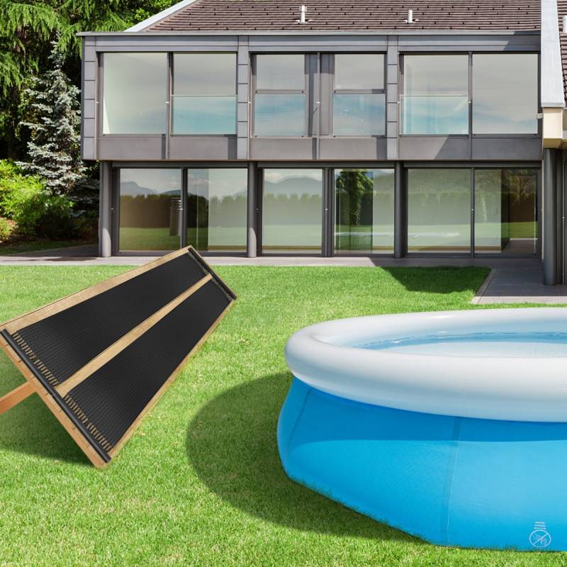 Schwimmbeckenheizung 500 x 75 cm Solarkollektorplatten für 21500 L Unterirdische und Oberirdische Pools von Costway