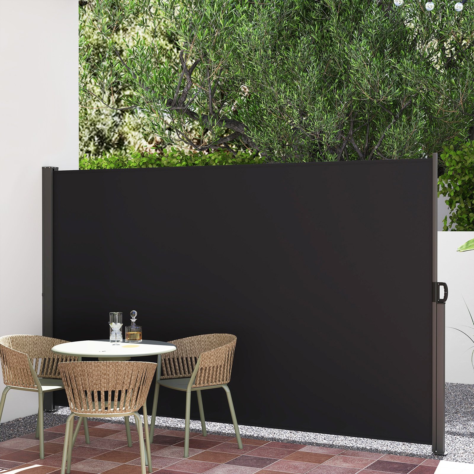 Seitenmarkise Garten Sichtschutz Ausziehbar aus Aluminium mit seitlichem Griff 180 x 300 cm Seitenmarkise Garten Sichtschutz Ausziehbar aus Aluminium mit seitlichem Griff 180 x 300 cm von Costway