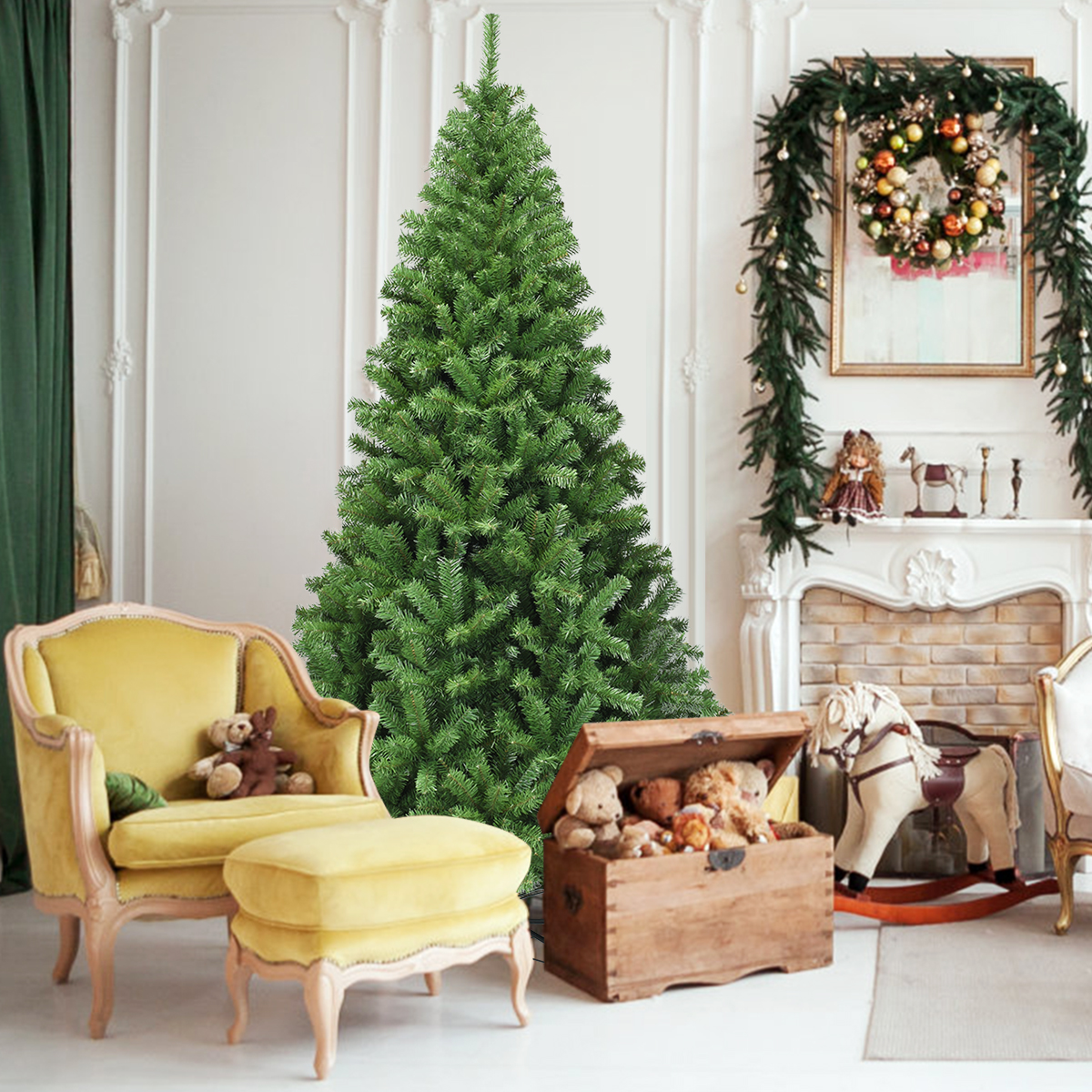 Weihnachtsbaum 225 cm Künstlicher Tannenbaum mit Klappsystem 1346 Spitzen PVC Grün Weihnachtsbaum 225 cm Künstlicher Tannenbaum mit Klappsystem 1346 Spitzen PVC Grün von Costway