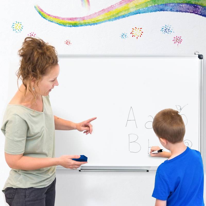 Whiteboard Magnettafel Schreibttafel Wandtafel Memoboard mit Alurahmen 90 x 60 cm Whiteboard Magnettafel Schreibttafel Wandtafel Memoboard mit Alurahmen 90 x 60 cm von Costway