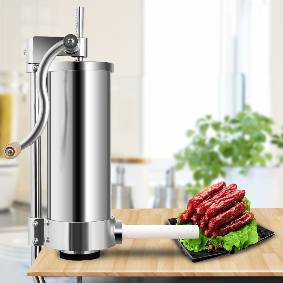 Wurstfüllmaschine 3,6L Wurstspritze Wurstfüller Wurstpresse Edelstahl von Costway