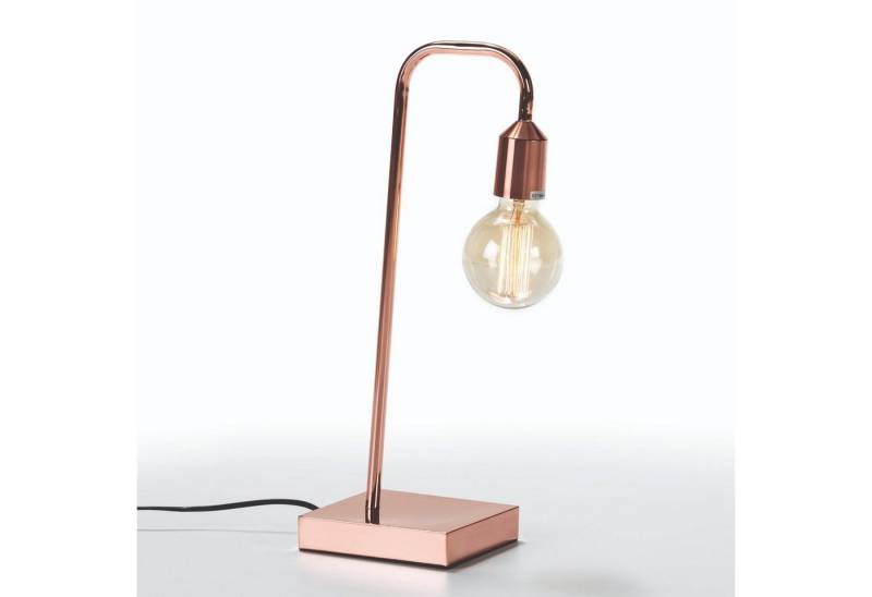 Signature Home Collection Schreibtischlampe Schreibtischlampe kupferfarbig modernes Design Lampe glänzend, ohne Leuchtmittel, warmweiß, Lampe in Kupferlook minimalistisch von Signature Home Collection