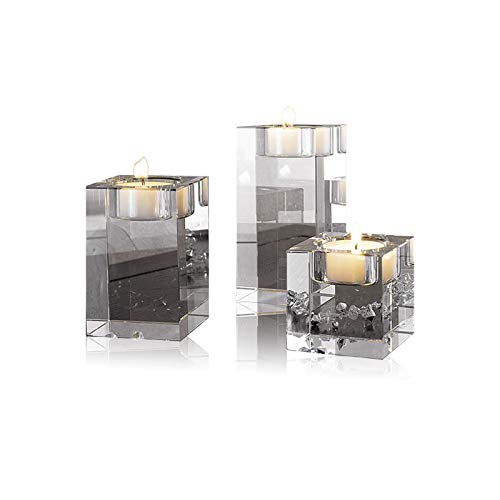 CCrystal Teelicht Kerzenhalter,3 Packs Kerzenhalter Set(6+8+10cm) von Cosy-YcY