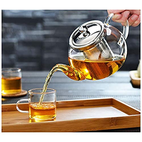 cosy-ycy hochwertiges Borosilikatglas Teekanne Kaffeekanne mit hitzebeständig Edelstahl-Ei Filter Teekanne kann verwendet werden, auf Herd 1000ml/35oz von Cosy YcY