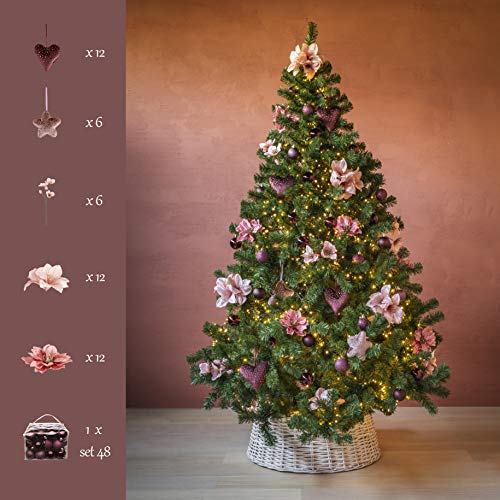 Cosy&Trendy Home 1728345 Deko-Set für Weihnachtsbaum, Kaffee, Latte, 108-teilig, Nicht im Lieferumfang enthalten von Cosy&Trendy Home