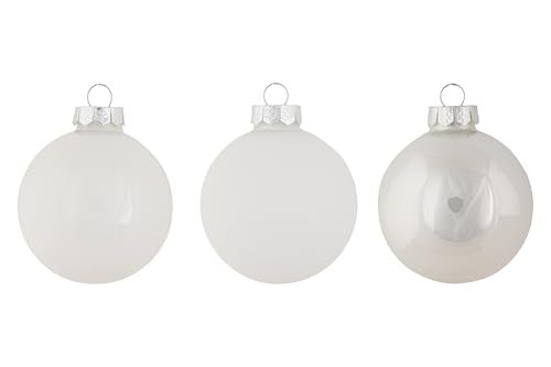 Cosy Home 12er Set Weihnachtskugeln Glas Shiny Matt Opal Weiß D8cm Cosy Home 12er Set Weihnachtskugeln Glas Shiny Matt Opal Weiß D8cm von Cosy & Trendy
