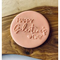 Happy Galentine's Day Prägestempel. Valentinstag Fondant Icing Cupcake Dekorieren von CosyBloomShapeNStamp