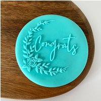 Herzlichen Glückwunsch Cookie Debosser Stempel. Fondant Icing Cupcake Dekorieren von CosyBloomShapeNStamp