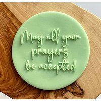 Ramadan Cookie Embosser Stempel. Mögen Alle Ihre Gebete Stempel Akzeptiert Werden. Fondant Keks, Cucake Dekorieren von CosyBloomShapeNStamp