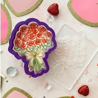 Rosenstrauß Ausstechform Und Stempel, Valentinstag Prägestempel. Fondant Zuckerguss Dekorieren von CosyBloomShapeNStamp