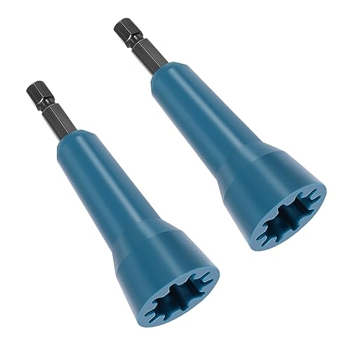 CosyCaya 2 Stück Drahtdrehwerkzeug Drahtmutter Twister Twist Wire Connector Sockel Wire Twisting Spinner Drahtmutter Treiber, Drahtdrehwerkzeug mit 1/4" Chuck (blau) von CosyCaya