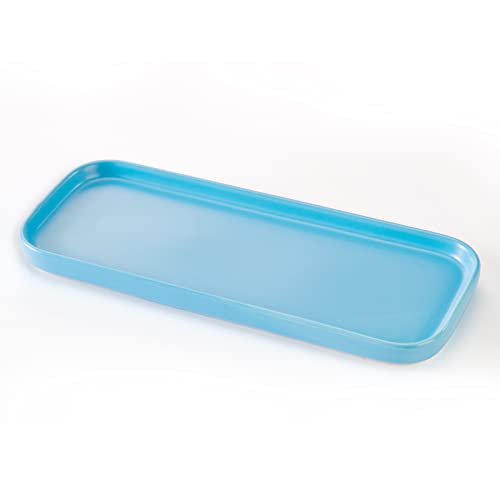 Keramik-Tablett, Küchenspüle, Organizer, Kosmetik-Halter (blau) von CosyCorner