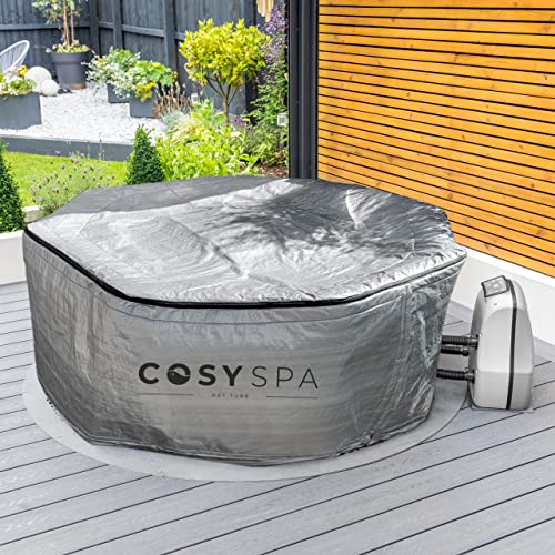 CosySpa Luxus Whirlpool Abdeckung - 3X Größen / 2X Formen (rund & achteckig) | Whirlpoolabdeckung für Wärme - Sparen Sie 30% Ihrer Energiekosten | Whirlpool-Zubehör (4-6 Sitzer (210 x 70 cm) Rund) von CosySpa