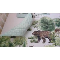 Babybett-Set Decke Und Kissen Mit Wilden Waldtieren Für Neugeborene, Kinderwagen-Minky-Decke, Baby-Mädchen Oder Jungen-Geschenk von CosyTextile