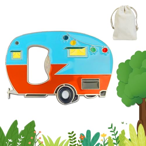 Cosysparks Flaschenöffner Magnet Camping, Camping Gadgets Wohnwagen Gadgets Bierflaschenöffner Lustig Flaschenöffner Bier Camper Geschenke Wohnmobil Geschenk (blau) von Cosysparks