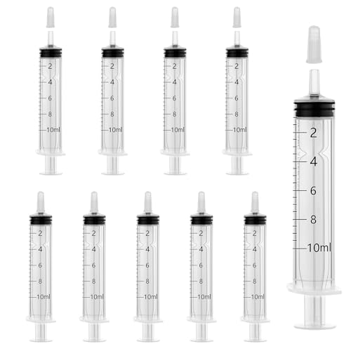 10 Stück Spritzen 10ml mit Kappe, 10ml Einwegspritzen Ohne Nadel, Kunststoff Dosier Futterspritze für Wissenschaftliche Labor FlüSsigkeitsmessung Kolostrum TierfüTterung PflanzenbewäSserung 10 Stück Spritzen 10ml mit Kappe, 10ml Einwegspritzen Ohne Nadel, Kunststoff Dosier Futterspritze für Wissenschaftliche Labor FlüSsigkeitsmessung Kolostrum TierfüTterung PflanzenbewäSserung von Cotchen