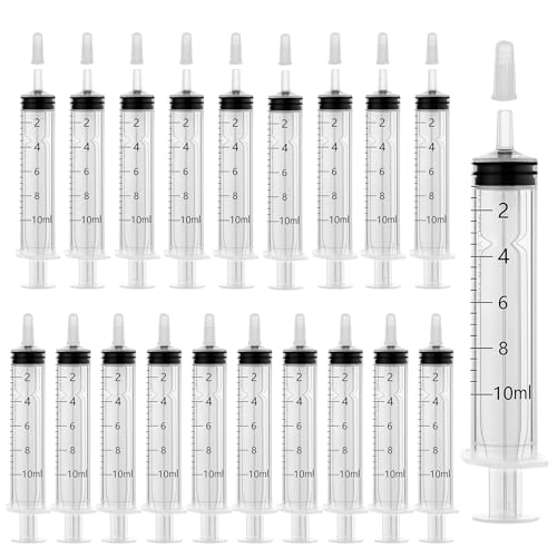 20 Stück Spritzen 10ml mit Kappe, 10ml Einwegspritzen Ohne Nadel, Kunststoff Dosier Futterspritze für Wissenschaftliche Labor FlüSsigkeitsmessung Kolostrum TierfüTterung PflanzenbewäSserung 20 Stück Spritzen 10ml mit Kappe, 10ml Einwegspritzen Ohne Nadel, Kunststoff Dosier Futterspritze für Wissenschaftliche Labor FlüSsigkeitsmessung Kolostrum TierfüTterung PflanzenbewäSserung von Cotchen