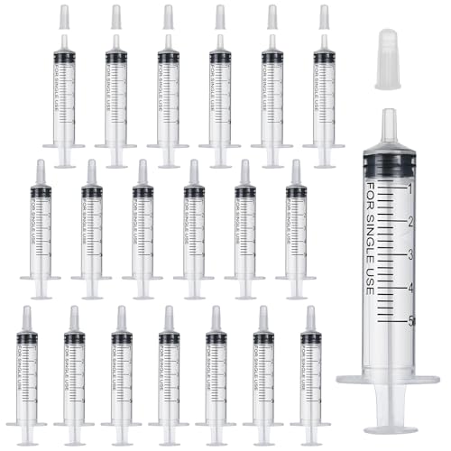 20 Stück Spritzen 5ml mit Kappe, 5ml Einwegspritzen Ohne Nadel, Kunststoff Dosier Futterspritze für Wissenschaftliche Labor FlüSsigkeitsmessung Kolostrum TierfüTterung PflanzenbewäSserung 20 Stück Spritzen 5ml mit Kappe, 5ml Einwegspritzen Ohne Nadel, Kunststoff Dosier Futterspritze für Wissenschaftliche Labor FlüSsigkeitsmessung Kolostrum TierfüTterung PflanzenbewäSserung von Cotchen