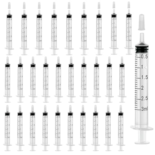 30 Stück Spritzen 3ml mit Kappe, 3ml Einwegspritzen Ohne Nadel, Kunststoff Dosier Futterspritze für Wissenschaftliche Labor FlüSsigkeitsmessung Kolostrum TierfüTterung PflanzenbewäSserung 30 Stück Spritzen 3ml mit Kappe, 3ml Einwegspritzen Ohne Nadel, Kunststoff Dosier Futterspritze für Wissenschaftliche Labor FlüSsigkeitsmessung Kolostrum TierfüTterung PflanzenbewäSserung von Cotchen