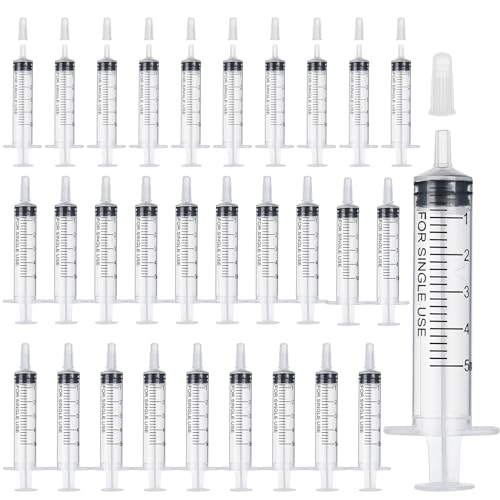 30 Stück Spritzen 5ml mit Kappe, 5ml Einwegspritzen Ohne Nadel, Kunststoff Dosier Futterspritze für Wissenschaftliche Labor FlüSsigkeitsmessung Kolostrum TierfüTterung PflanzenbewäSserung 30 Stück Spritzen 5ml mit Kappe, 5ml Einwegspritzen Ohne Nadel, Kunststoff Dosier Futterspritze für Wissenschaftliche Labor FlüSsigkeitsmessung Kolostrum TierfüTterung PflanzenbewäSserung von Cotchen