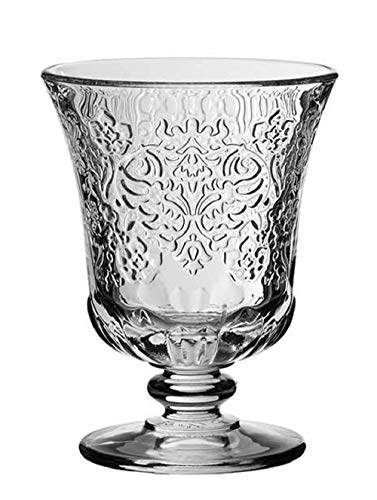 Côté Table 25247 Amboise Wasserglas mit Silberfuß, 9 x 9 x 12 cm (6 Stück) von La Rochère