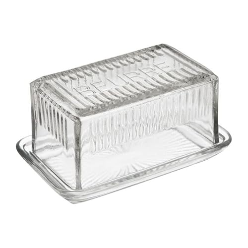 Butterdose, 16,5 x 10 x 8 cm, Glas von Côté Table
