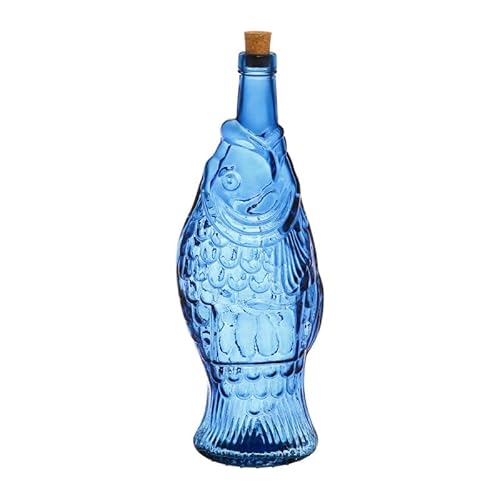 Flasche "Fisch", Blau, 1,1 l, H33 von COTE TABLE