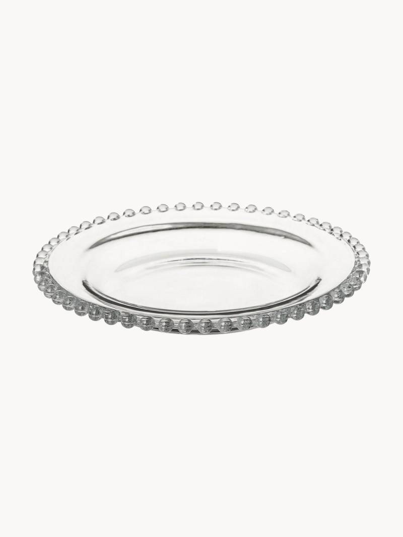 Glas-Dessertteller Perles mit Randdekor, 2 Stück von Cote Table