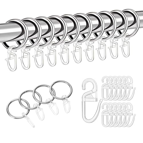 Cotensta 30 Stück 50 mm Gardinenringe Vorhangringe mit Clips, Diameter Ringe Duschvorhang Stainless Hanging Ring Clip Metal Curtain Clip Rod Curtain Rings with Clips für Vorhänge und Gardinenstangen Cotensta 30 Stück 50 mm Gardinenringe Vorhangringe mit Clips, Diameter Ringe Duschvorhang Stainless Hanging Ring Clip Metal Curtain Clip Rod Curtain Rings with Clips für Vorhänge und Gardinenstangen von Cotensta