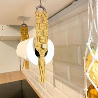 Makramee Papierhandtuchhalter Unter Schrank, Boho Geschenk, Küchenorganisation von Cotoknot