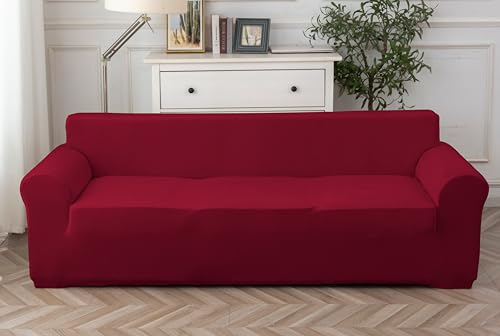 Sofa überzug 2 Sitzer (130-190cm) Stretch, Super Elastisch Sofabezug Mit Armlehnen,Kratzfester rutschfest Sofa Cover für Hunde Katzen und Haustiere, Weich und Bequem von Cotopuro