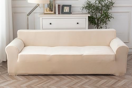 Sofa überzug 2 Sitzer (130-190cm) Stretch, Super Elastisch Sofabezug Mit Armlehnen,Kratzfester rutschfest Sofa Cover für Hunde Katzen und Haustiere, Weich und Bequem von Cotopuro