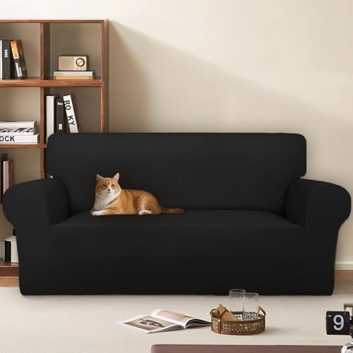 Sofa überzug 3 Sitzer (180-260cm) Stretch, Super Elastisch Sofabezug Mit Armlehnen,Kratzfester rutschfest Sofa Cover für Hunde Katzen und Haustiere, Weich und Bequem von Cotopuro