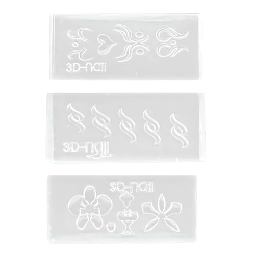 Cotsdan 3 x 3D-Nagelkunst-Formen, Mini-Größe, Silikon-Schnitzschablone, Blumenkorn-Acrylgel-Harz-Form für Schmuckanhänger, DIY-Nagelwerkzeug, handgefertigtes Handwerk, Damen-Zubehör Cotsdan 3 x 3D-Nagelkunst-Formen, Mini-Größe, Silikon-Schnitzschablone, Blumenkorn-Acrylgel-Harz-Form für Schmuckanhänger, DIY-Nagelwerkzeug, handgefertigtes Handwerk, Damen-Zubehör von Cotsdan