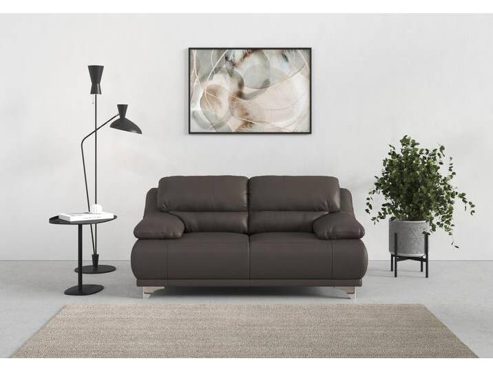 2-Sitzer COTTA Maranello , braun (cocoa), B:180cm H:86cm T:93cm, 100% Echtleder, Sofas von Cotta