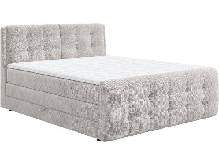 Boxspringbett COTTA Fort mit Bettkasten, inkl. Topper , beige (natur), B:161cm L:228cm, 100% POLYESTER (PES), Komplettbetten, erhältlich in verschiedenen Breiten (160cm, 180cm & 200cm), Topseller von Cotta