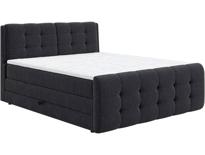 Boxspringbett COTTA Fort mit Bettkasten, inkl. Topper , schwarz, B:181cm L:228cm, 100% POLYESTER (PES), Komplettbetten, erhältlich in verschiedenen Breiten (160cm, 180cm & 200cm), Topseller von Cotta