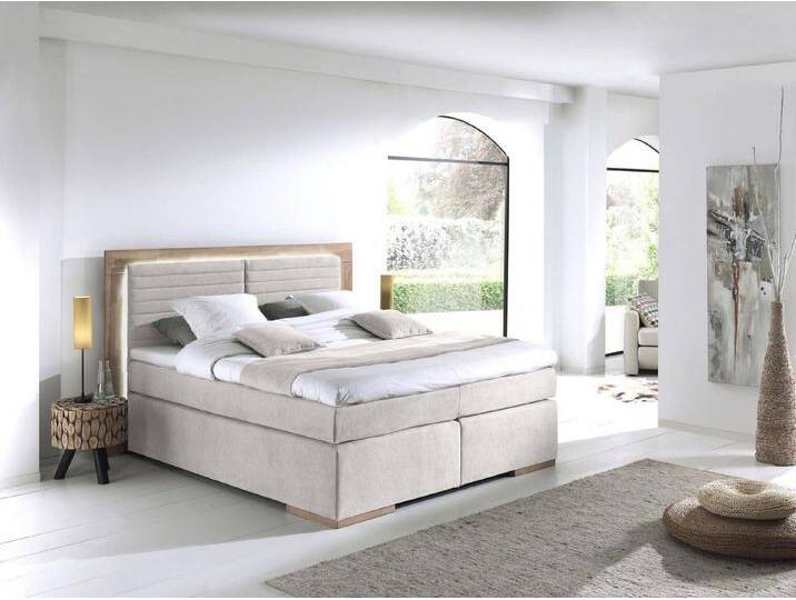 COTTA Boxspringbett Marcel inkl. Topper und Matratze (Komplettbett (Unterbau + Matratze + Topper), 7‑Zonen‑Taschenfederkern, Härtegrad H2/H3, Liegehöhe 67 cm von Cotta