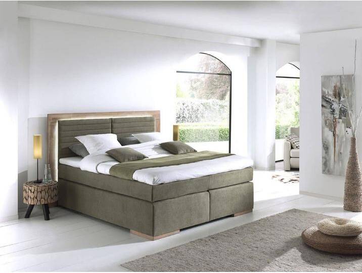 COTTA Boxspringbett Marcel inkl. Topper und Matratze (Komplettbett (Unterbau + Matratze + Topper), 7‑Zonen‑Taschenfederkern, Härtegrad H2/H3, Liegehöhe 67 cm von Cotta