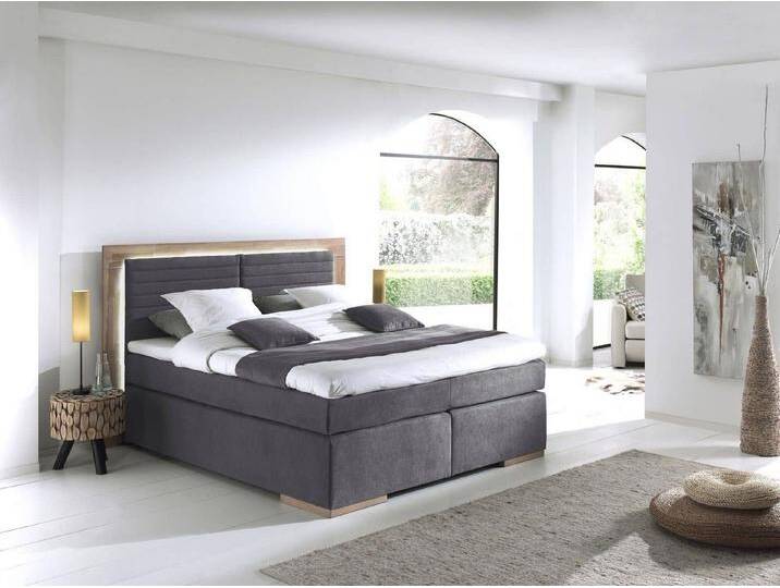 COTTA Boxspringbett Marcel inkl. Topper und Matratze (Komplettbett (Unterbau + Matratze + Topper), 7‑Zonen‑Taschenfederkern, Härtegrad H2/H3, Liegehöhe 67 cm von Cotta