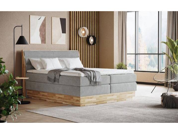 COTTA Boxspringbett Marissa - mit Stauraum, H2/H3 Matratze, Topper, 160/180/200x200 (Komplettbett aus Unterbox, 2 Matratzen, Topper, Kopfteil und Füßen), Topper, Bettkästen, H2/H3 Matratze, Mikrofaserbezug, pflegeleicht von Cotta