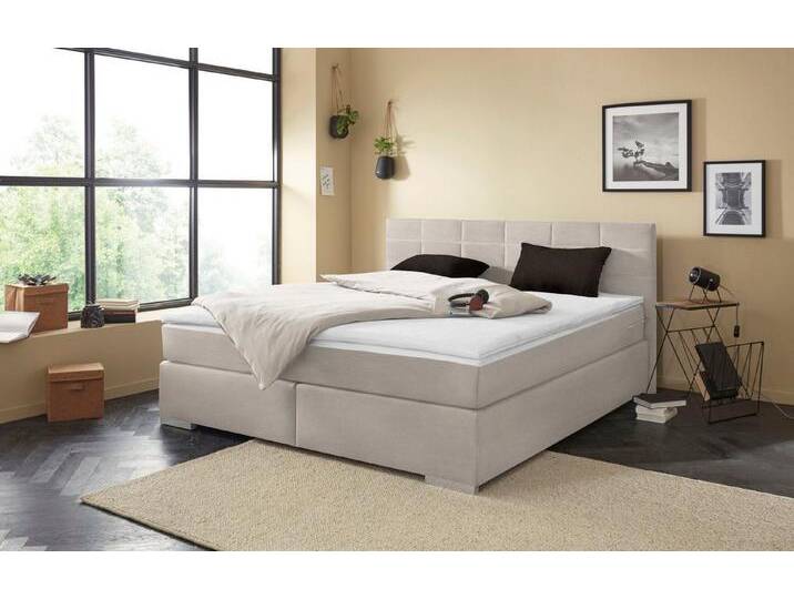 COTTA Boxspringbett Simba, grau, 5-Zonen-Taschen-Federkernmatratze, 5-Zonen-Taschen-Federkernmatratze, elephant von Cotta