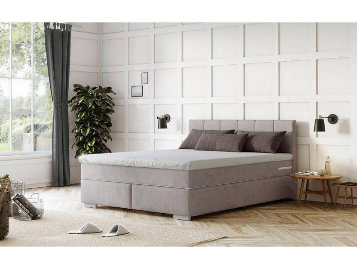 COTTA Boxspringbett Simba, grau, 5-Zonen-Taschen-Federkernmatratze, 5-Zonen-Taschen-Federkernmatratze, hellgrau COTTA Boxspringbett Simba, grau, 5-Zonen-Taschen-Federkernmatratze, 5-Zonen-Taschen-Federkernmatratze, hellgrau von Cotta