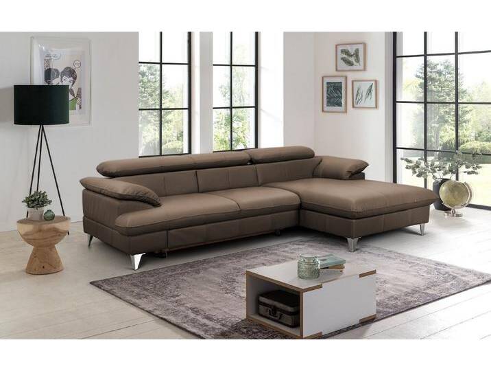 COTTA Ecksofa David Echtleder, Echtleder mit Schlaffunktion & Bettkasten, braun, mouse COTTA Ecksofa David Echtleder, Echtleder mit Schlaffunktion & Bettkasten, braun, mouse von Cotta