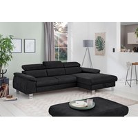 COTTA Ecksofa "Komaris L-Form, B: 244 cm" mit Kopfteilverstellung, optional Bettfunktion, Bettkasten & Licht von Cotta