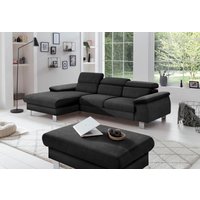 COTTA Ecksofa "Komaris L-Form, B: 244 cm" mit Kopfteilverstellung, optional Bettfunktion, Bettkasten & Licht von Cotta
