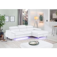 COTTA Ecksofa Komaris, Ecksofa, wahlweise mit RGB-LED-Beleuchtung und Bettfunktion/Bettkasten von Cotta